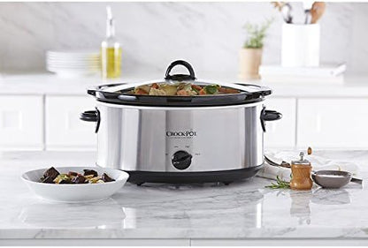 7 Quart Oval Manual Slow Cooker – Stainless Steel - Curated Catalog B9