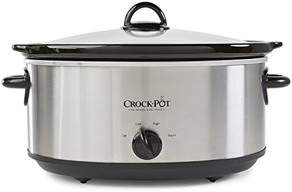 7 Quart Oval Manual Slow Cooker – Stainless Steel - Curated Catalog B9