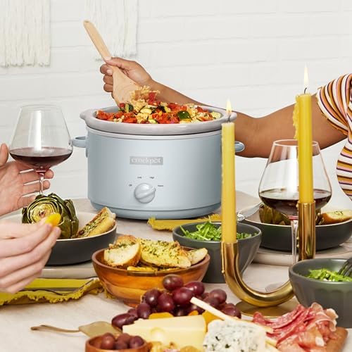 4.5 Quart Manual Slow Cooker – Macaroon Blue - Curated Catalog A8