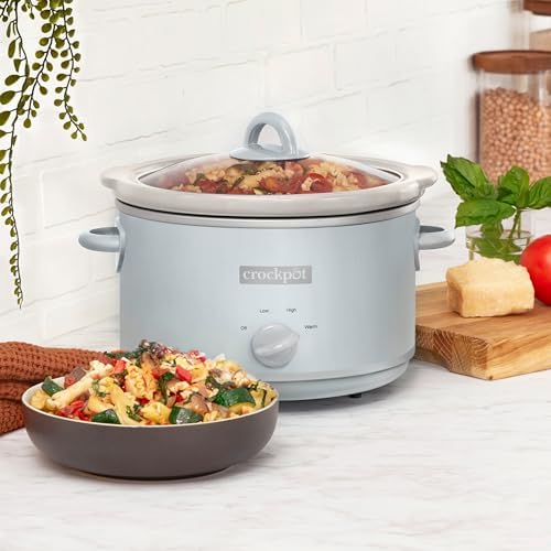 4.5 Quart Manual Slow Cooker – Macaroon Blue - Curated Catalog A8