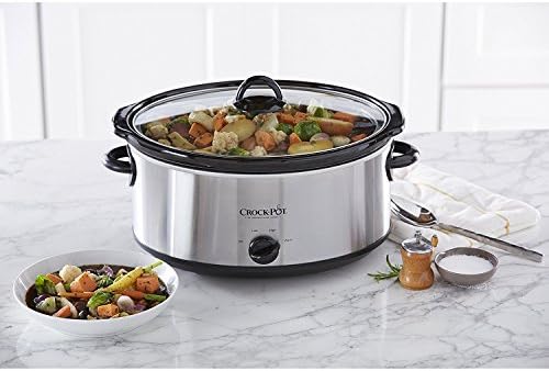 7 Quart Oval Manual Slow Cooker – Stainless Steel - Curated Catalog B9