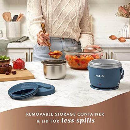 Electric Lunch Box Food Warmer 20oz – Faded Blue - Curated Catalog T1