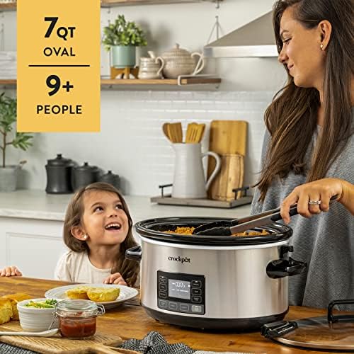 7 Quart Portable Programmable Slow Cooker with Timer - Curated Catalog K1