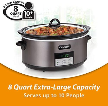 8 Quart Programmable Slow Cooker with Auto Warm - Curated Catalog I4