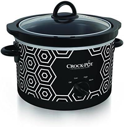 4.5 Quart Portable Slow Cooker – Black & White - Curated Catalog S3