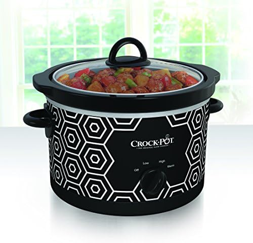 4.5 Quart Portable Slow Cooker – Black & White - Curated Catalog S3