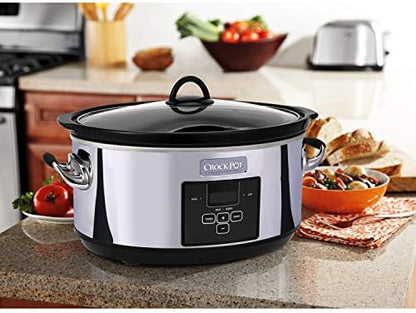 7 Quart Programmable Slow Cooker – Polished Platinum - Curated Catalog L6