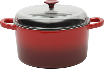 3 Quart Enameled Cast Iron Dutch Oven – Aqua - Curated Catalog Y9