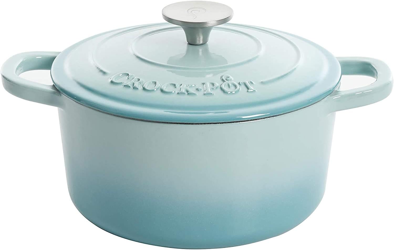 3 Quart Enameled Cast Iron Dutch Oven – Aqua - Curated Catalog P2