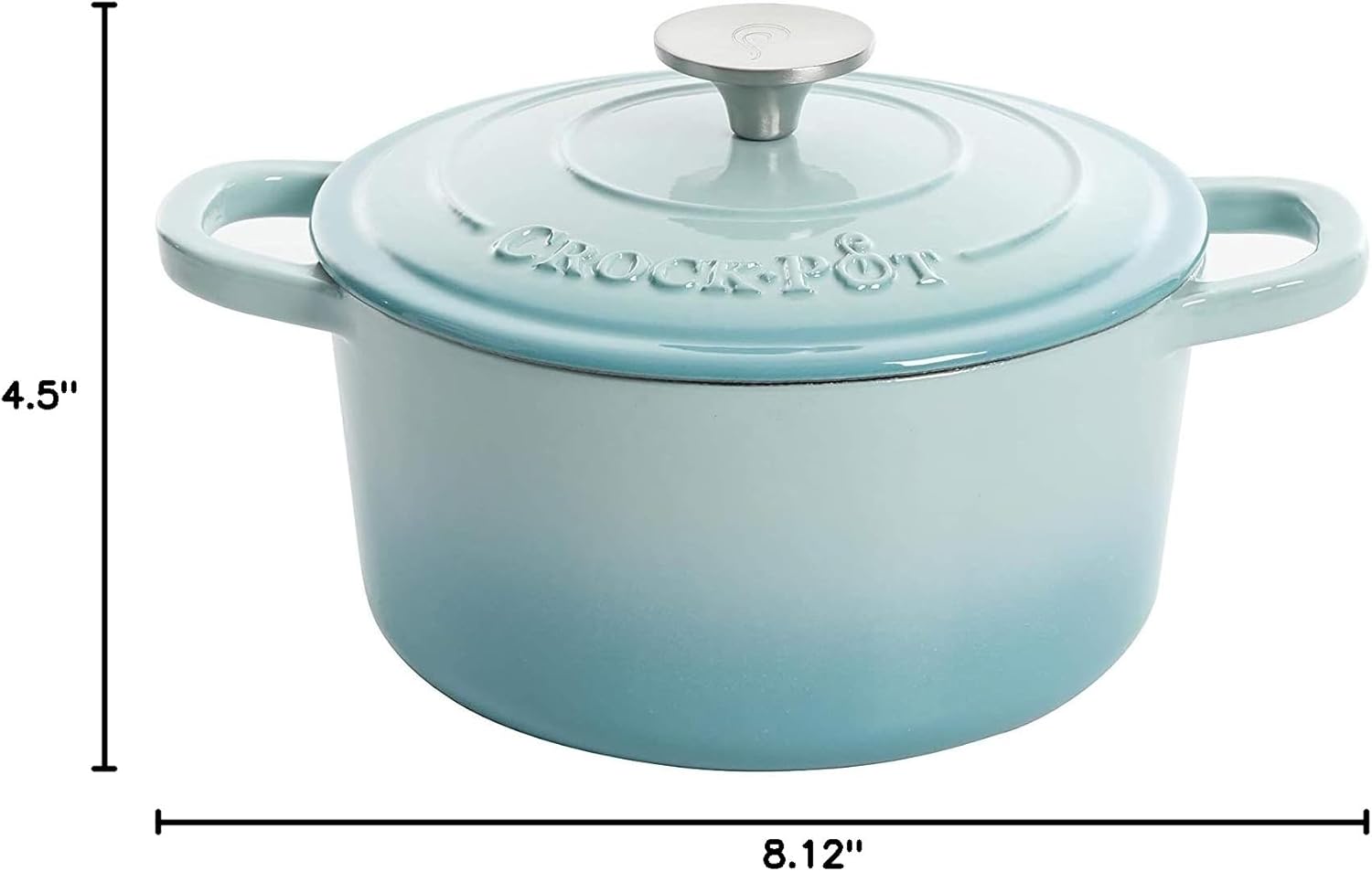 3 Quart Enameled Cast Iron Dutch Oven – Aqua - Curated Catalog P2