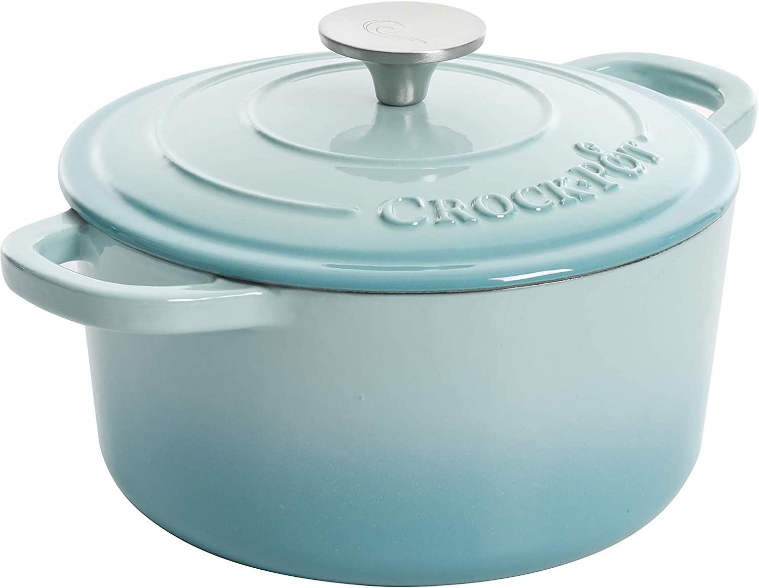 3 Quart Enameled Cast Iron Dutch Oven – Aqua - Curated Catalog P2